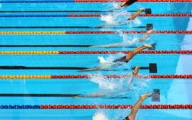 남자 자유형 100m 세계신기록 비교분석
